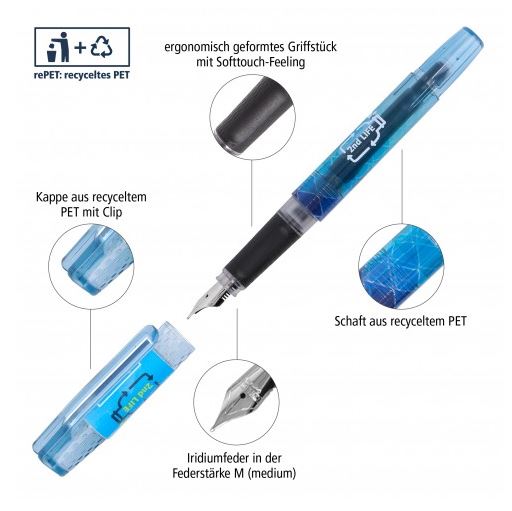 Füllhalter M 2nd Life blau - Bild 2