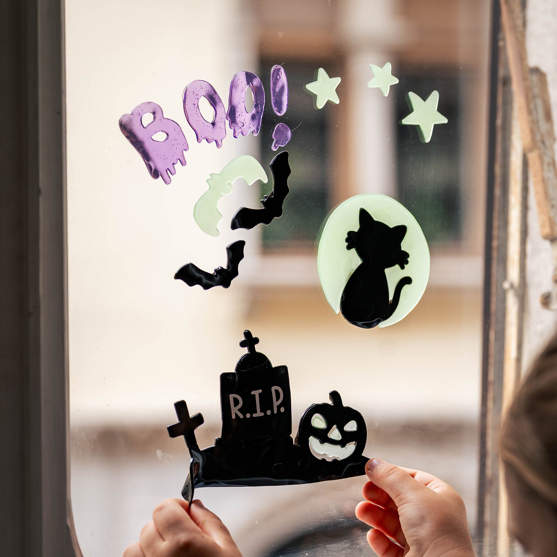 Legami Gel-Fensteraufkleber Boo! & Friedhof Windo-Glow, 13 Stück - Bild 5