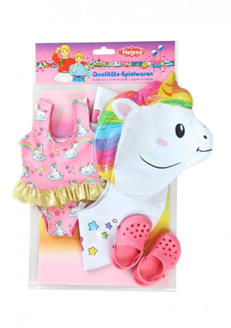 Puppen Schwimmset Einhorn Henri Grösse 35-45 cm