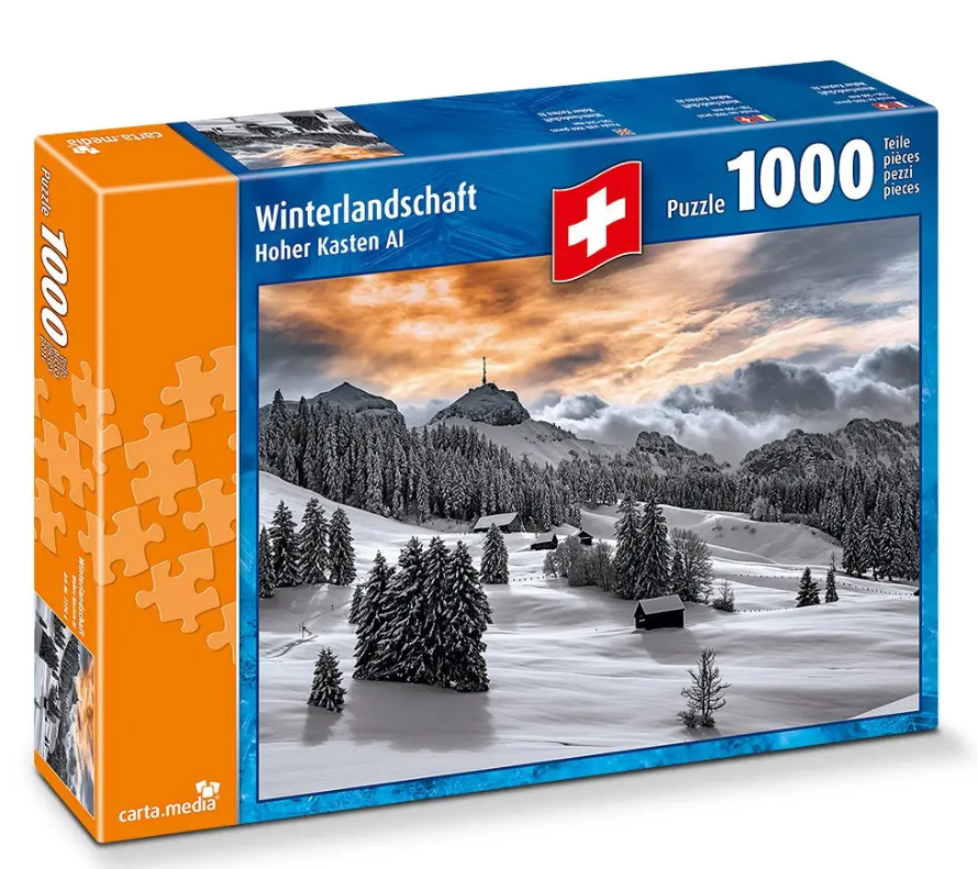Puzzle Winterlandschaft Hoher Kasten 1000 Teile - Bild 1
