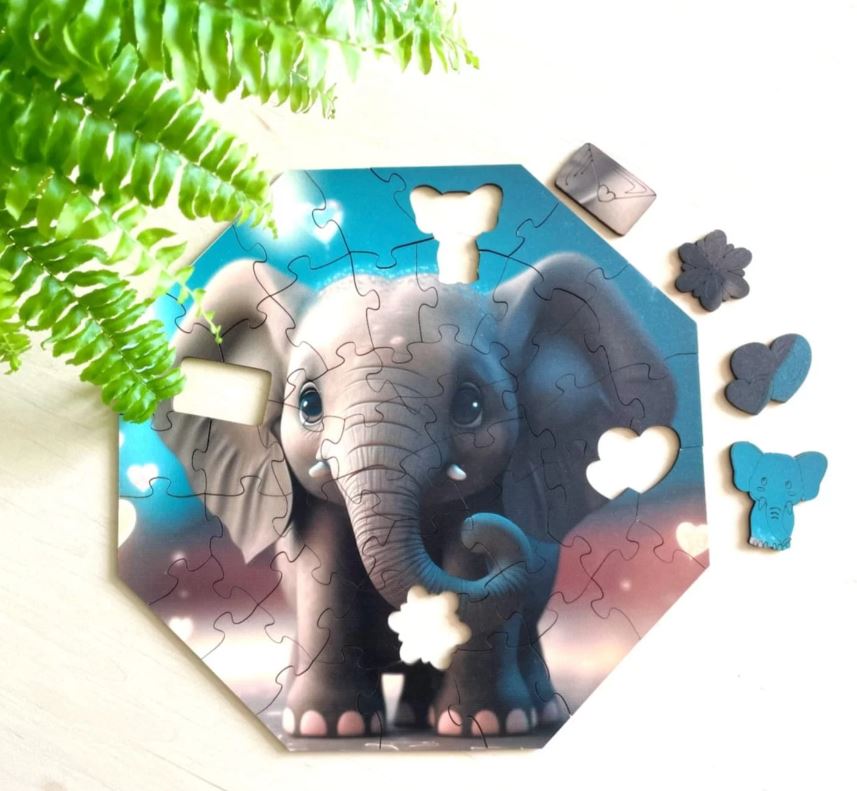 Puzzle Holz Ellie Elephant 46 Teile - Bild 3