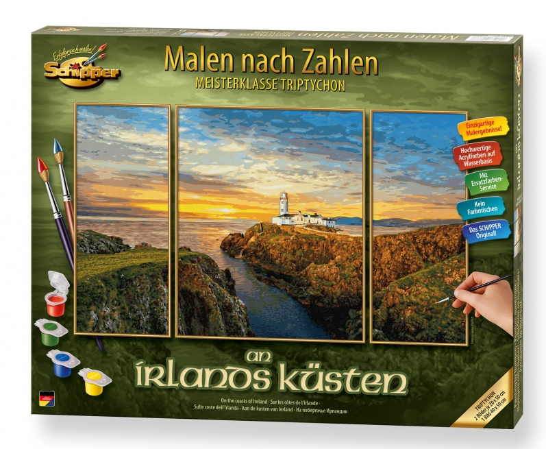 Schipper An Irlands Küsten Triptychon 50x80cm - Bild 1