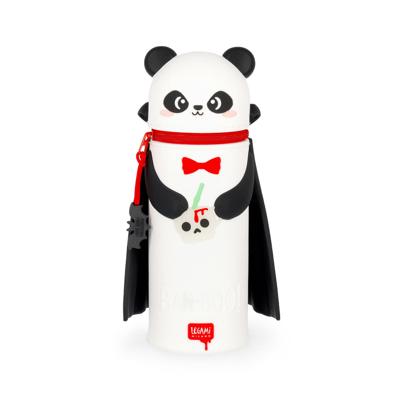 Legami Silikon-Federmäppchen Panda-Vampir mit Umhang und Fliege