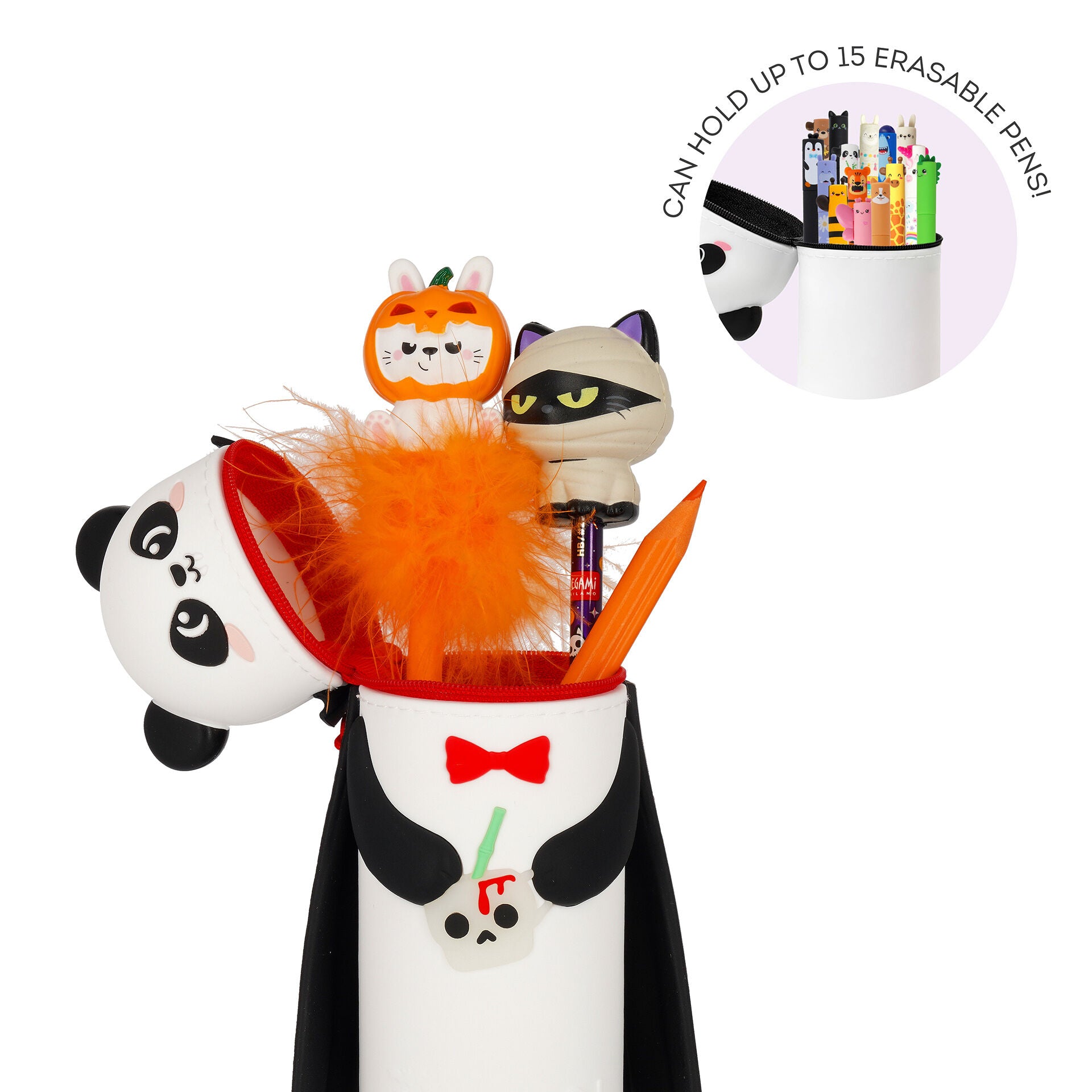 Legami 2-in-1-Federmäppchen Silikon Panda Bam-Boo! Kawaii - Bild 4