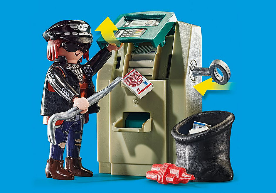 PLAYMOBIL  Polizei-Motorrad: Verfolgung des Geldräubers 70572 - Bild 3