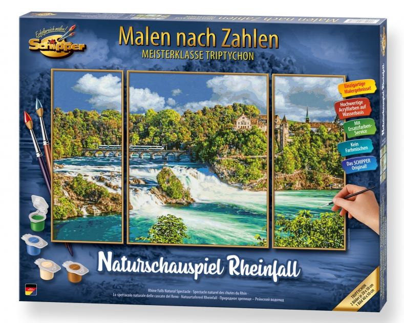 Schipper Naturschauspiel Rheinfall Triptychon 50x80cm - Bild 1