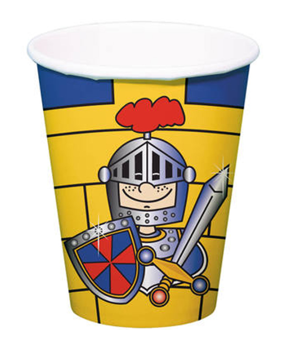 Trinkbecher Ritter mehrfarbig 250 ml 8 Stück - Bild 1