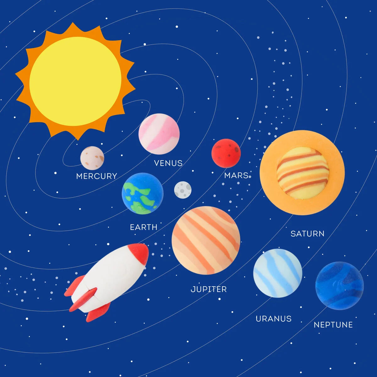 Legami 9 Radiergummis im Set - Solar System - Bild 2
