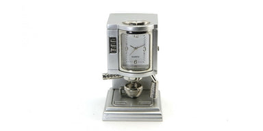 Siva Clock Kaffemaschine silber