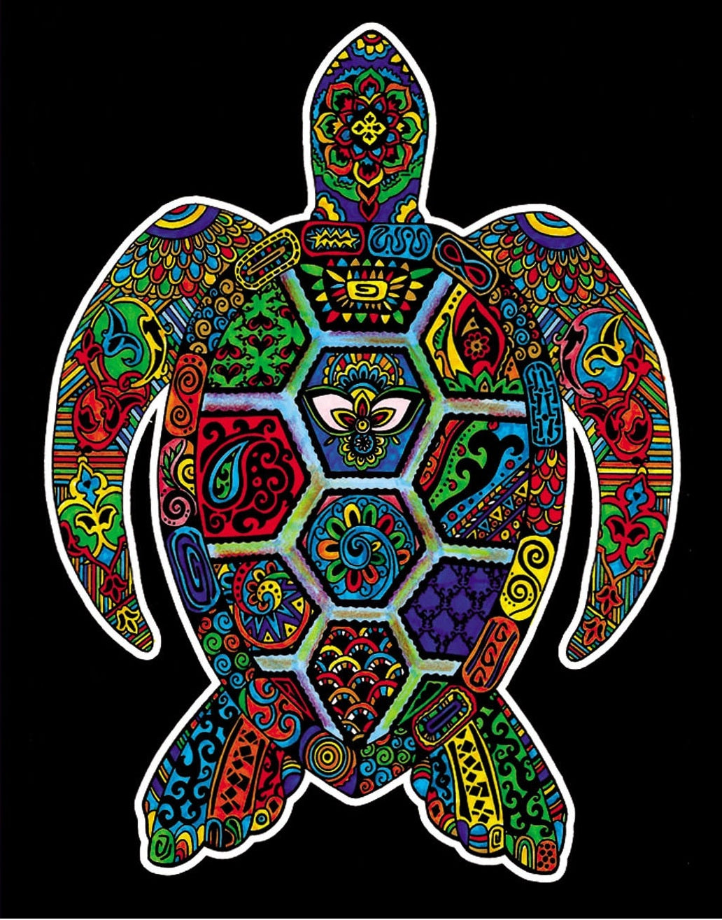 TataRuga Samtbild zum Ausmalen A4 Schildkröte - Bild 2