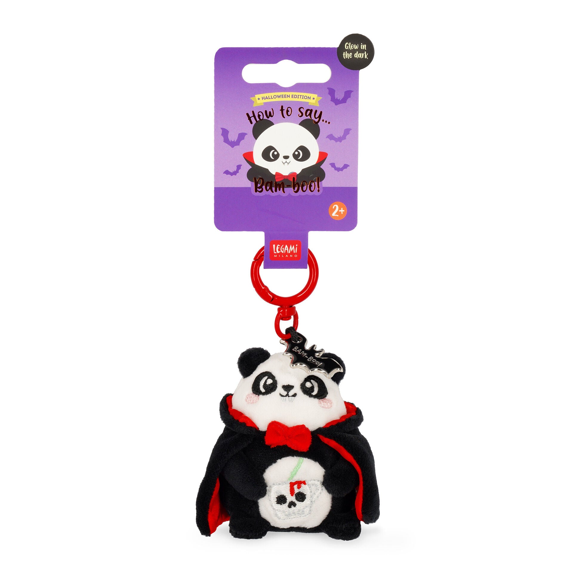 Legami Plüsch-Schlüsselanhänger Panda-Vampir Bam-Boo! Tiny Super Soft - Bild 4