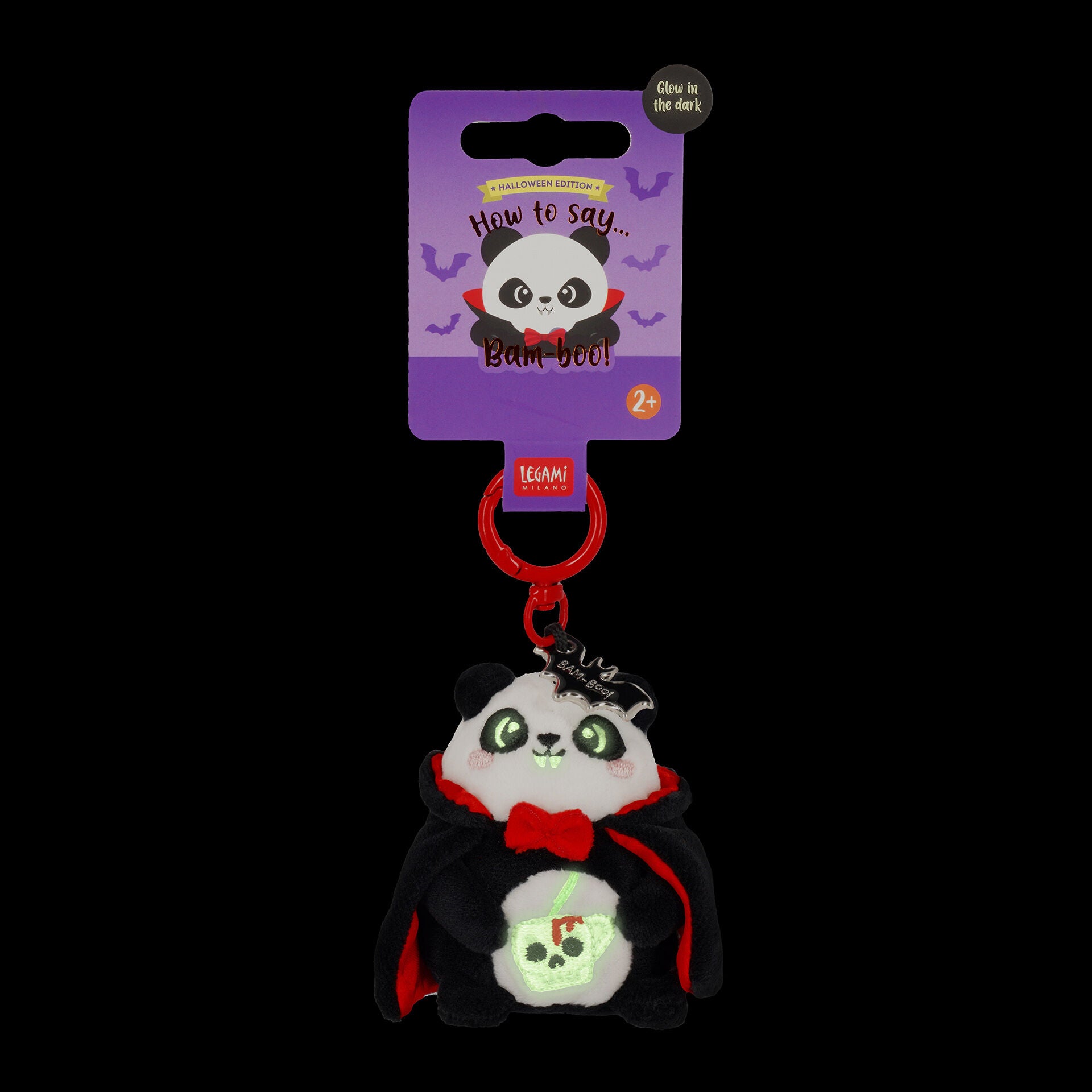 Legami Plüsch-Schlüsselanhänger Panda-Vampir Bam-Boo! Tiny Super Soft - Bild 5