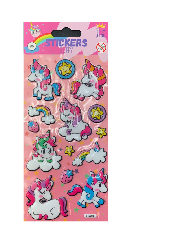 Sticker Puffy Unicorn