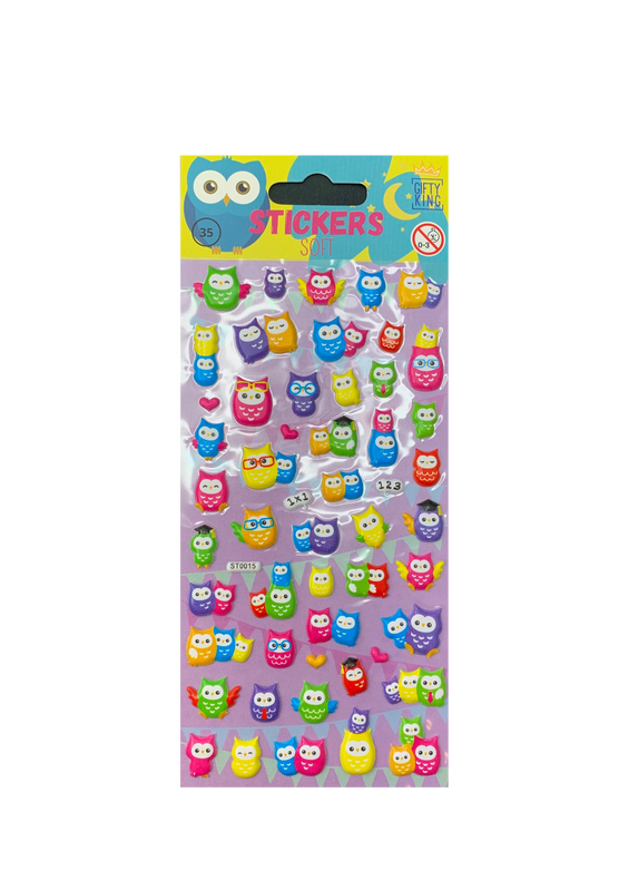 Sticker Puffy Owls
