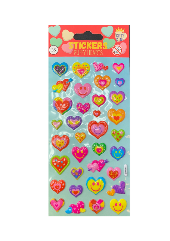 Sticker Puffy Hearts