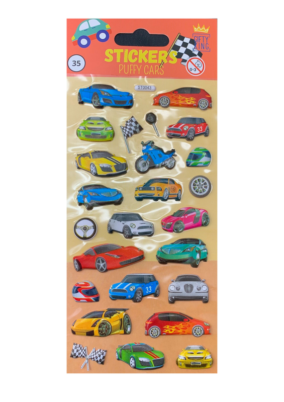 Sticker Puffy Cars