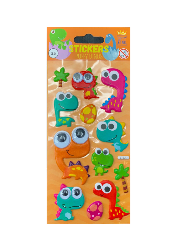 Sticker Puffy Dinos