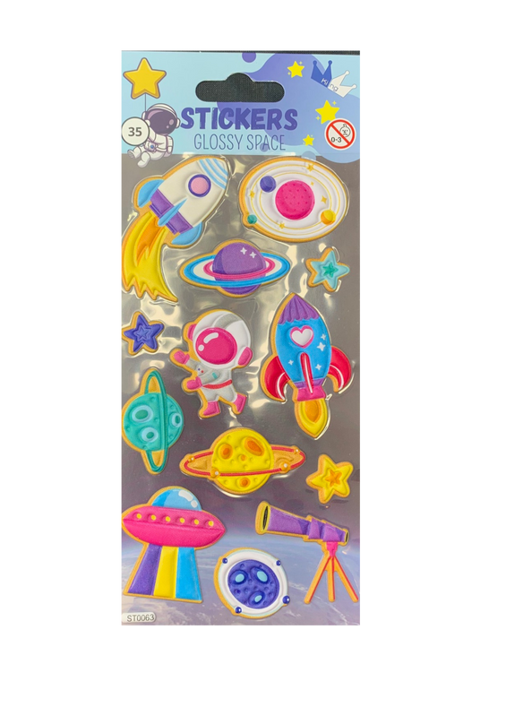 Sticker Puffy Glossy Space