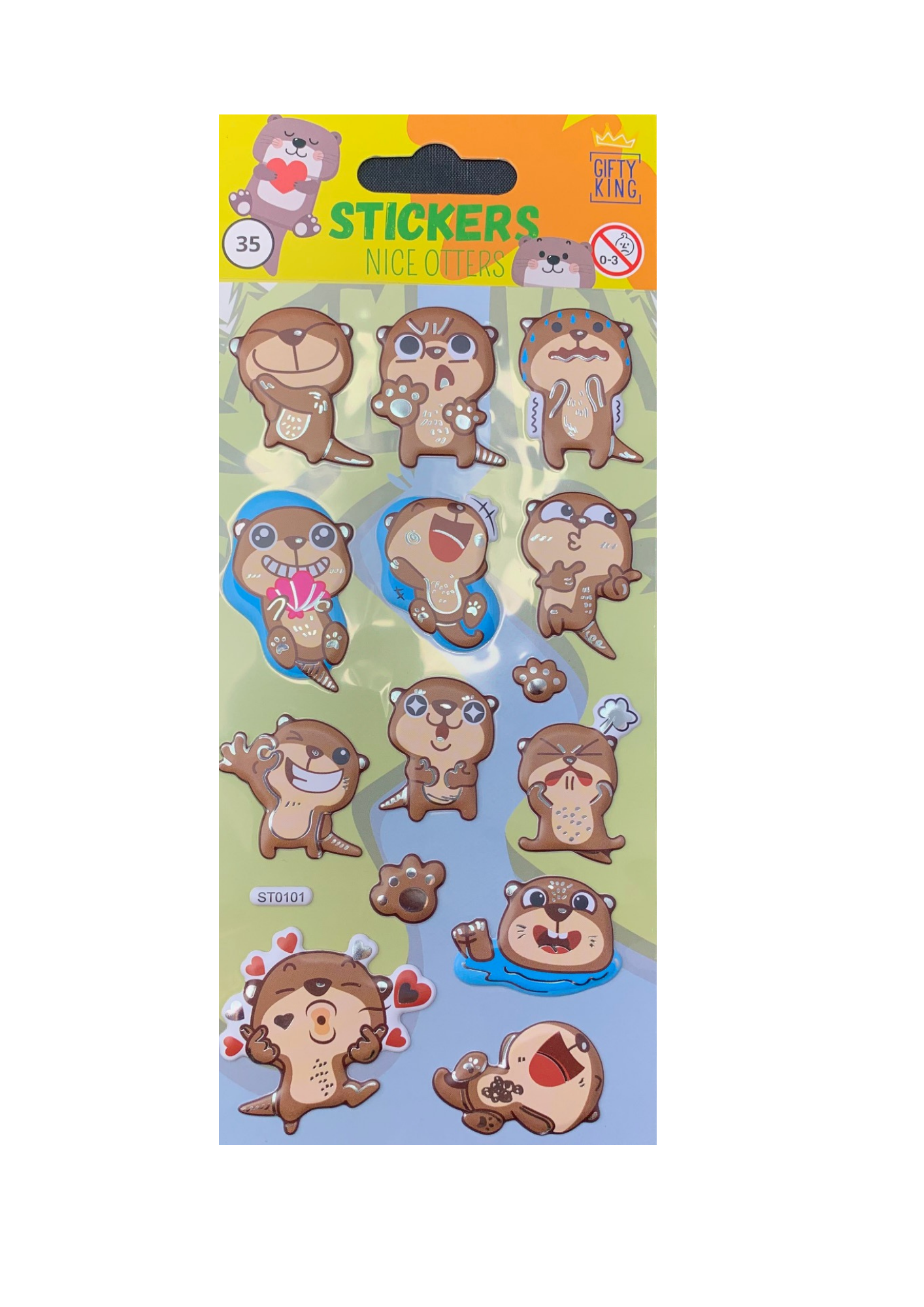 Sticker Puffy Foil Otter - Bild 1