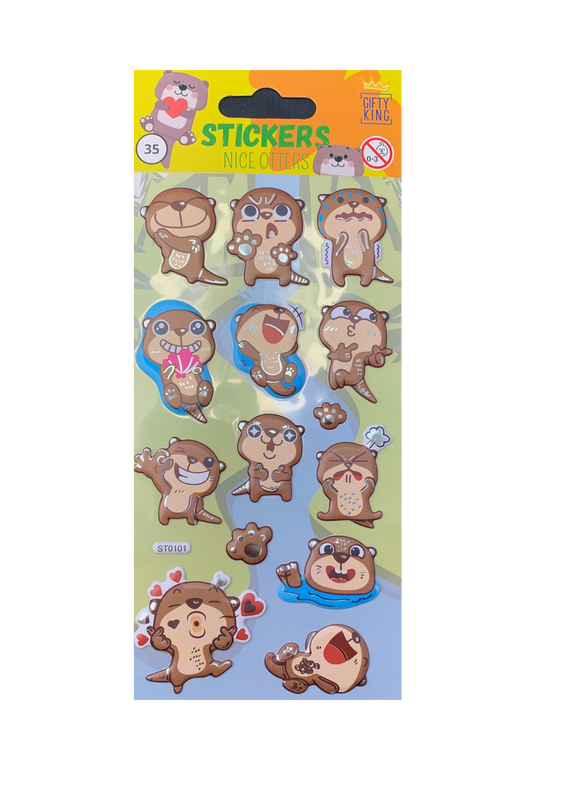 Sticker Puffy Foil Otter