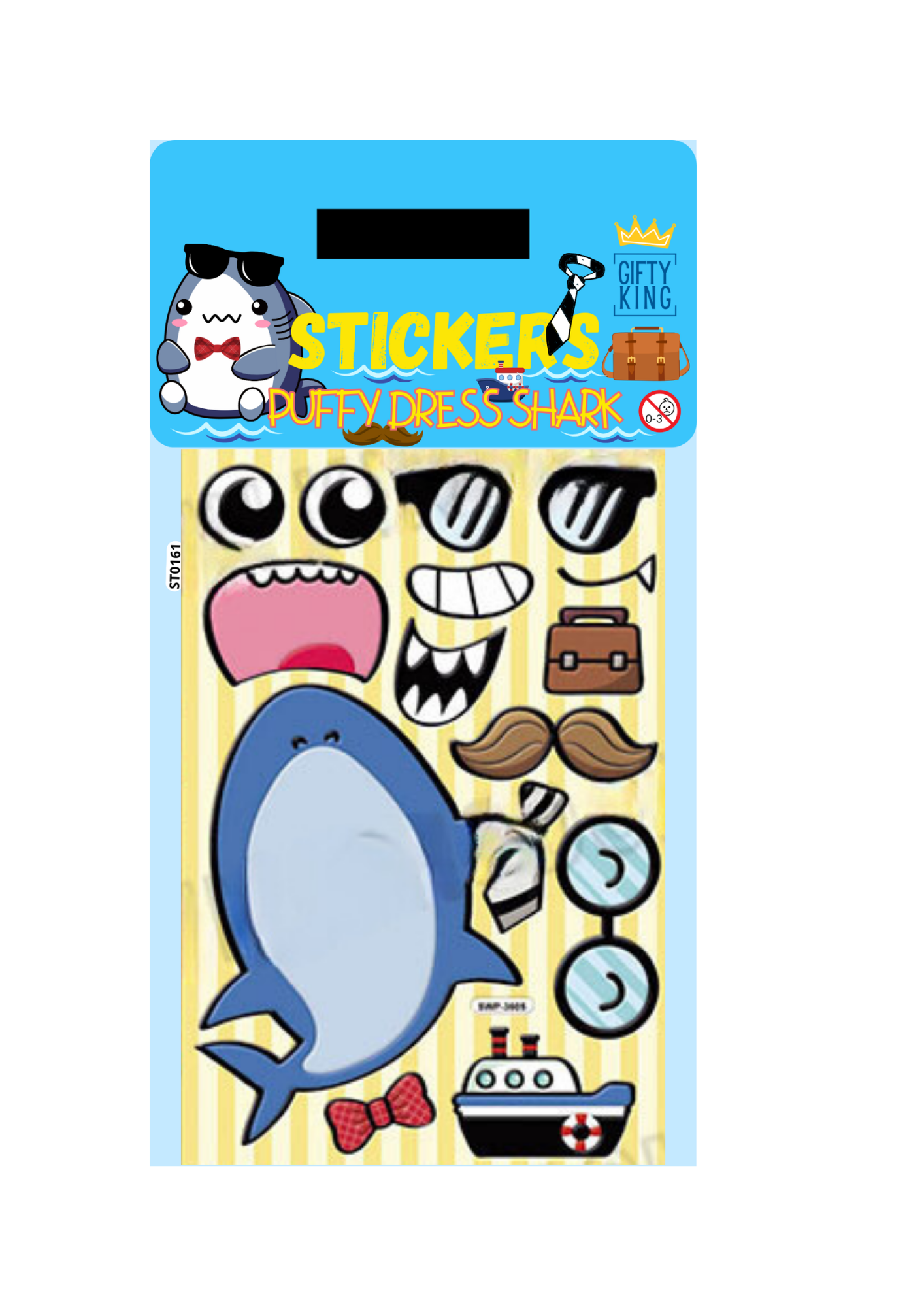 Sticker Puffy Dress Shark - Bild 1