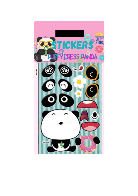 Sticker Puffy Dress Panda