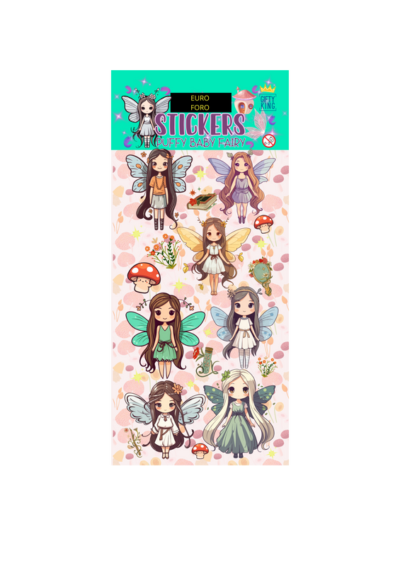 Sticker Puffy Baby Fairies