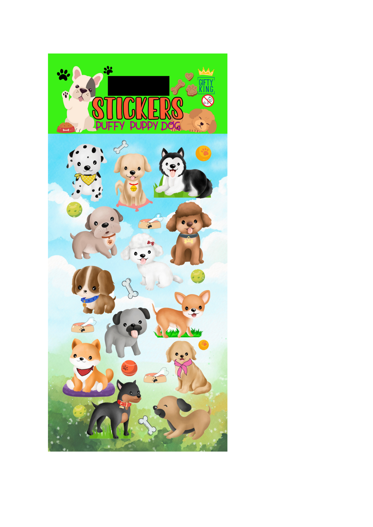 Sticker Puffy Puppy Dog - Bild 1