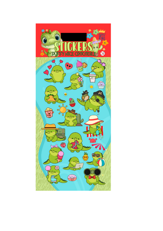 Sticker Puffy Nice Crocodile