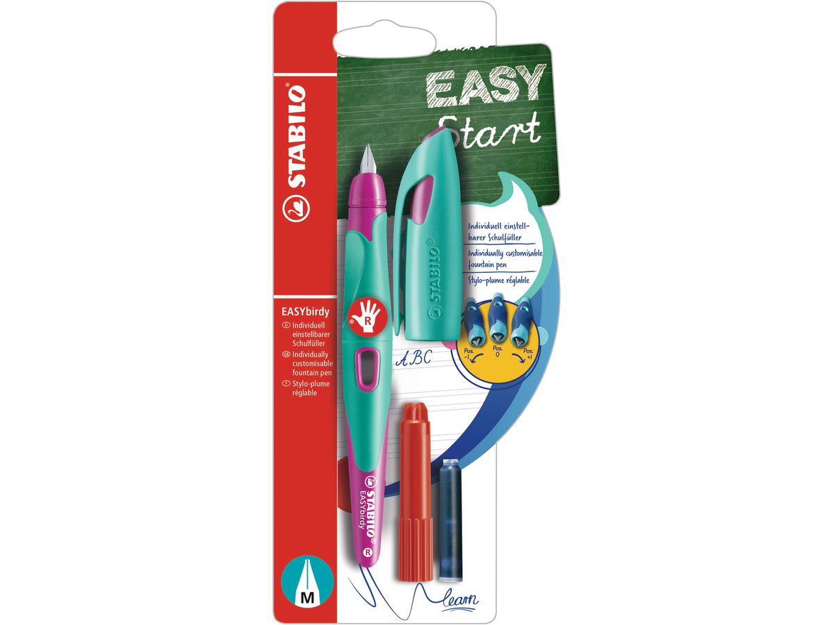 Stabilo EASYbirdy START R pink/türkis Blister inkl. Werkzeug - Bild 1