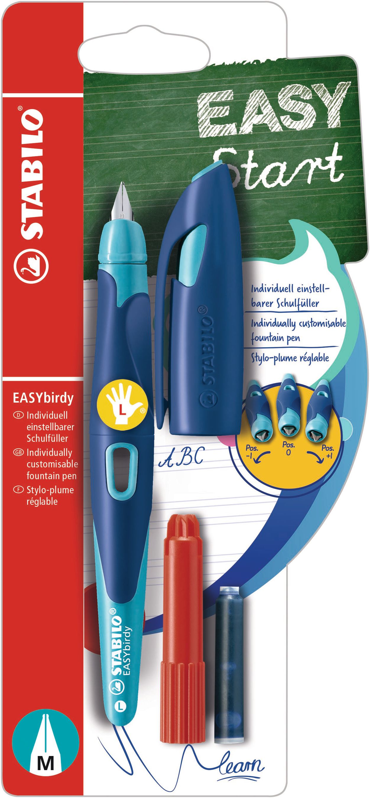 Stabilo EASYbirdy blau L Blister - Bild 1