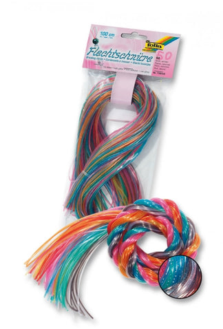 Scoubidous mit Glitter, 50 Stück