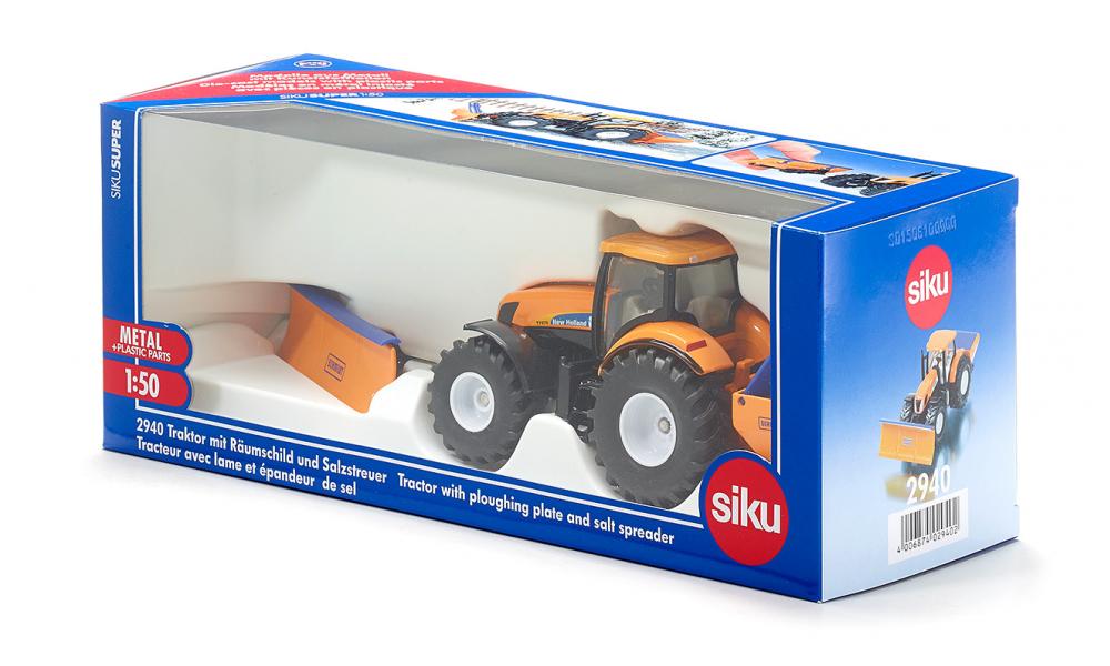 Siku Traktor mit Räumschild und Streuer 02.940 - Bild 6