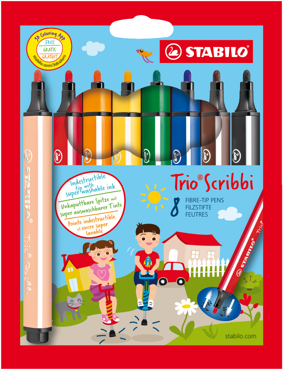 Stabilo Trio Scribbi 8er Etui - Bild 1