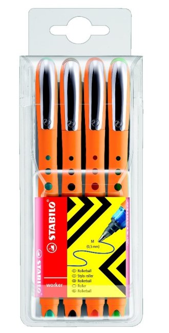 Stabilo worker+ Rollerball im 4er Etui - Bild 1