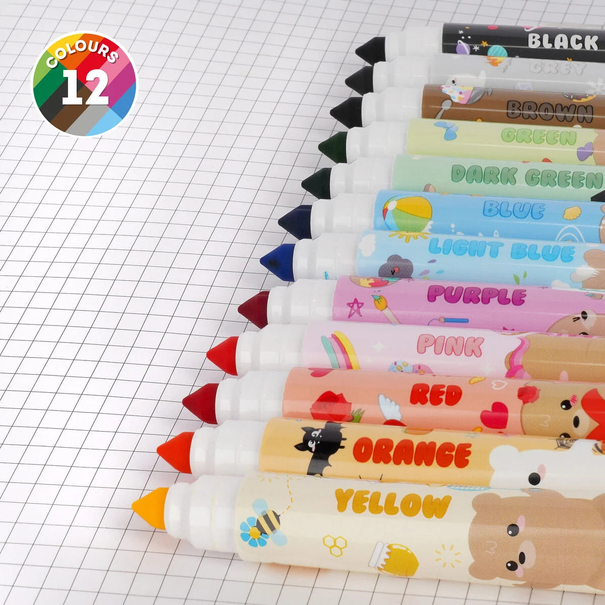 Legami Set mit 12 Filzstiften - Teddy Friends - Bild 4