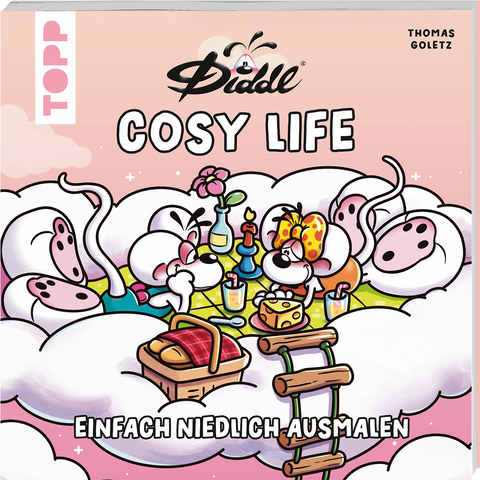 Cover von Diddl Cosy Life: Diddl und Diddlina beim Picknick auf Wolken
