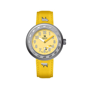 Trauffer Kinderuhr gelb