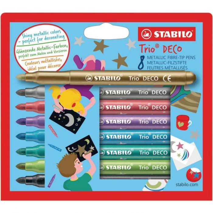 Stabilo Trio Deco 8 Metallic-Filzstifte - Bild 1