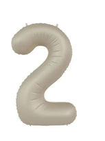 Folienballon Zahl 2 Creamy Latte