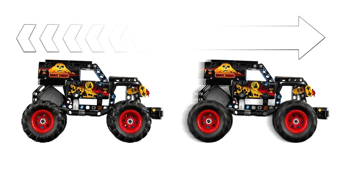 LEGO Technic Monster Jam™ Grave Digger™ Feuer und Eis 42219 - Bild 5