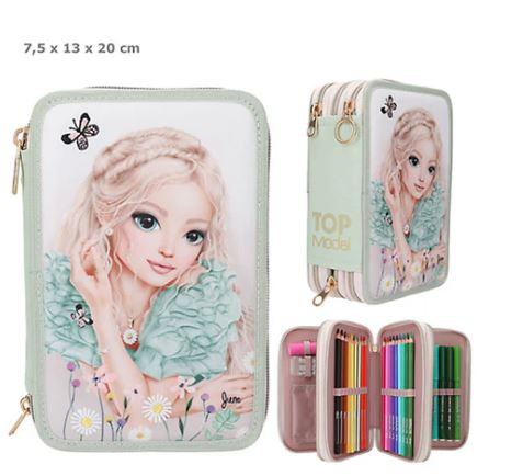 Miss Melody 3-fach Etui Summer Feeling salbeigrün - Bild 1