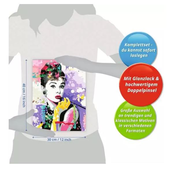 CreArt Audrey Hepburn 30x40 cm 25.526 - Bild 8