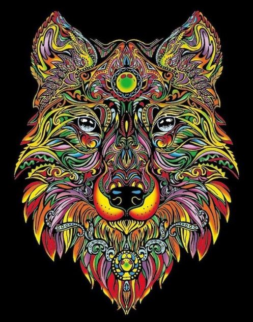 TataRuga Samtbild zum Ausmalen A3 Wolf - Bild 2