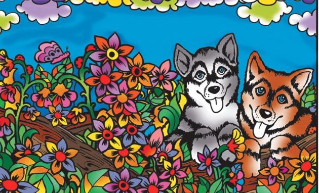 TataRuga Samtbild zum Ausmalen, Mappe Huskys - Bild 2