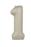 Folienballon Zahl 1 Creamy Latte