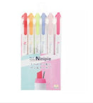 Sun-Star Ninipie Pen & Marker mit zwei Stiften  auf einer Spitze, 6er-Set