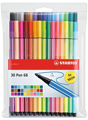 Stabilo Pen 68 30er Etui, 6x Neon - Bild 1