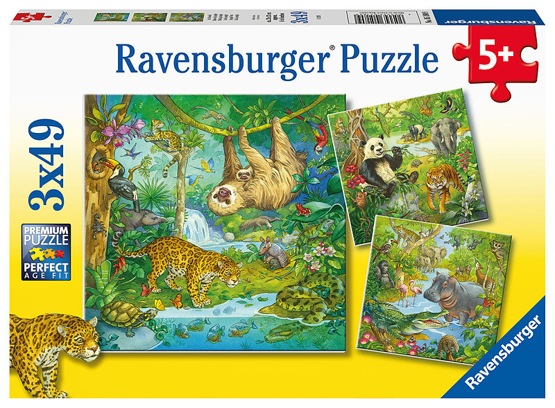 Puzzle Im Urwald 3x49 5.180 - Bild 1