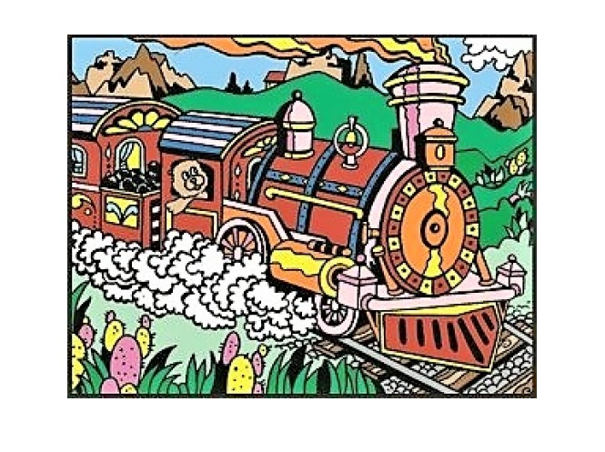 TataRuga Samtbild zum Ausmalen A4 Zug - Bild 2